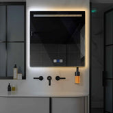 Specchio LED Quadrato | Pulsanti touch | Funzione anti-appannamento | Temperatura di colore regolabile - Reyze Serie Minimal Modello 5